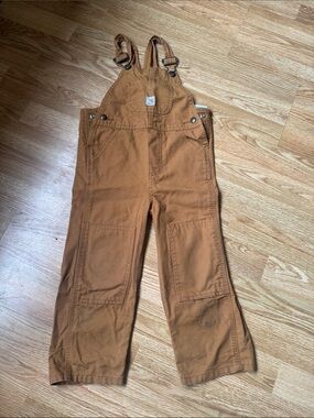 Carhartt Rust Brown Kids Canvas Overalls